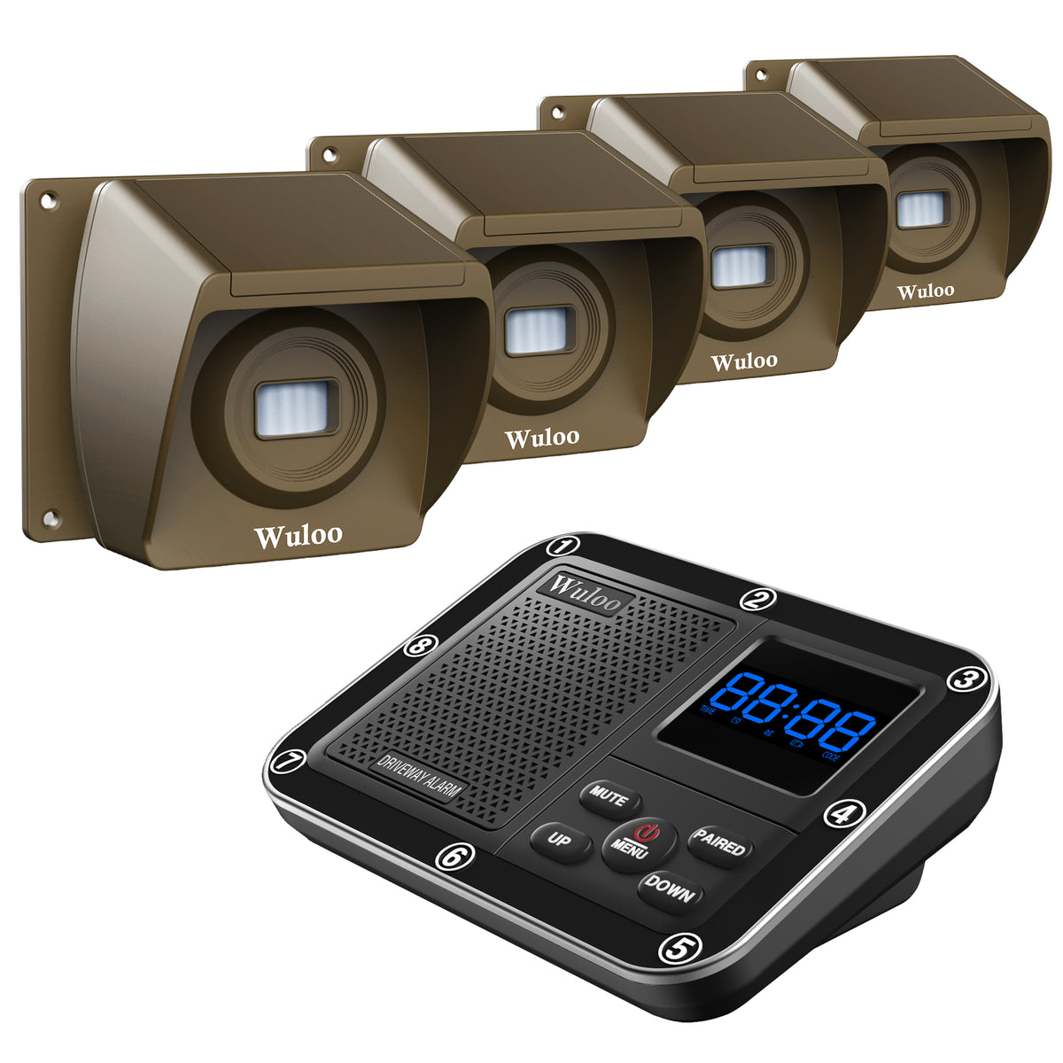 Wireless driveway shop alarm with camera
