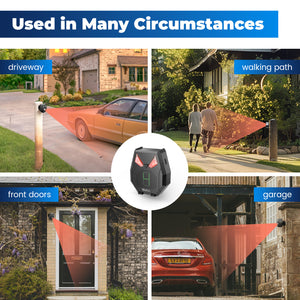Wuloo New Solar Driveway Alarm Wireless Outside Weatherproof(1 Sensor &1 Receiver Set)
