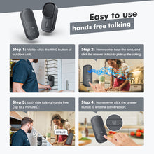 Load image into Gallery viewer, New Upgrade hands free intercom doorbell system 009901, New Product Free Trial, US only