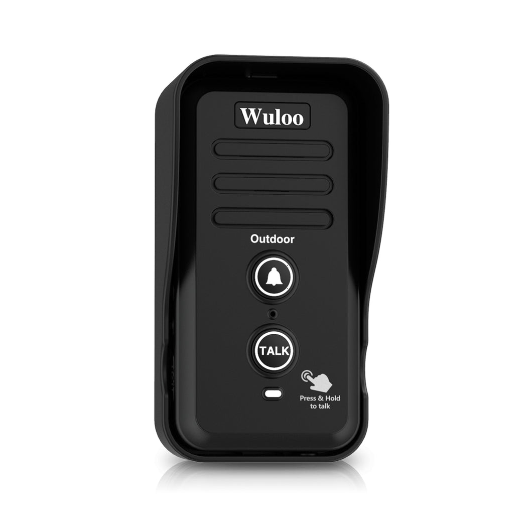 Wuloo Wireless Intercom Doorbell Expandable( Outdoor unit only, Black)