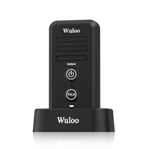 Wuloo Wireless Intercom Doorbell Expandable( Indoor unit only, Black)