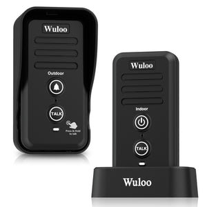 Wuloo Wireless Intercom Doorbell ( 1&1, Black )