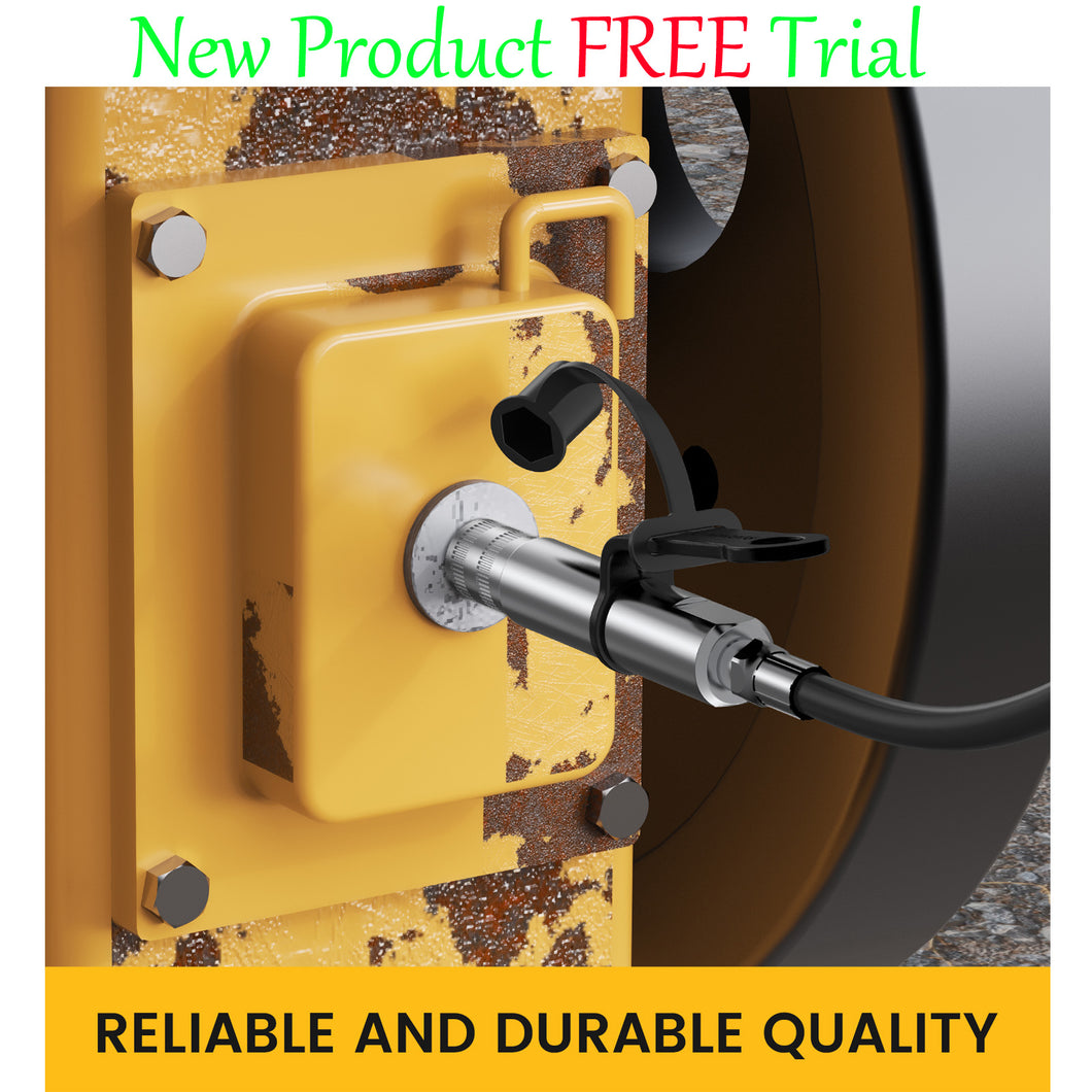 Grease Gun Coupler Locks Fitting with A Dust Cap,  Upgrade to 10,000 PSI (3-Pack)