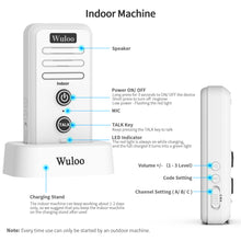 Load image into Gallery viewer, Wuloo Wireless Intercom Doorbell ( 1&amp;1, White)