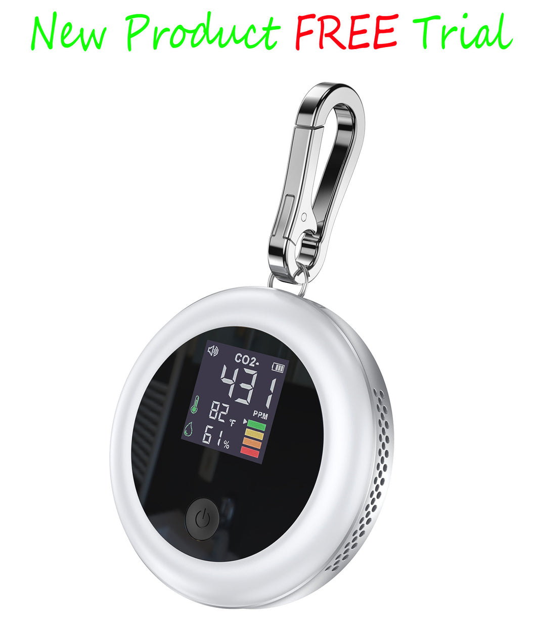 Chtoocy Portable CO2 Monitor Meter Sensor Indoor with Alarm