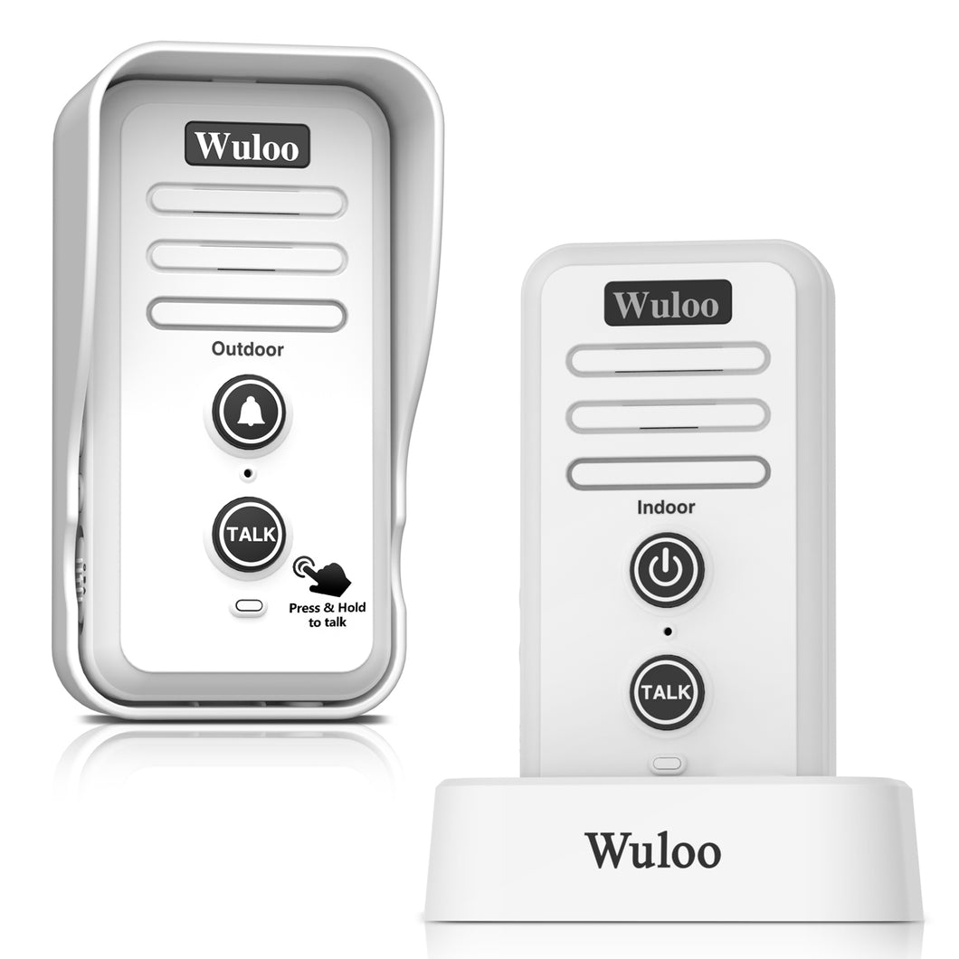 Wuloo Wireless Intercom Doorbell ( 1&1, White)