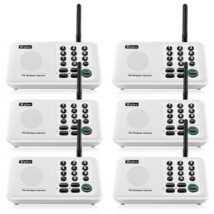 Wuloo Wireless Intercoms System for Home Office WL666 ( 6 packs, White)