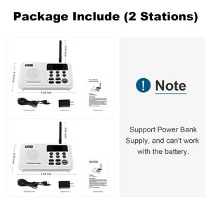 Wuloo Wireless Intercoms System for Home Office WL888 ( 2 packs, White )