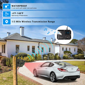 Wuloo Solar Wireless Driveway Alarm (1&2, Camouflage)