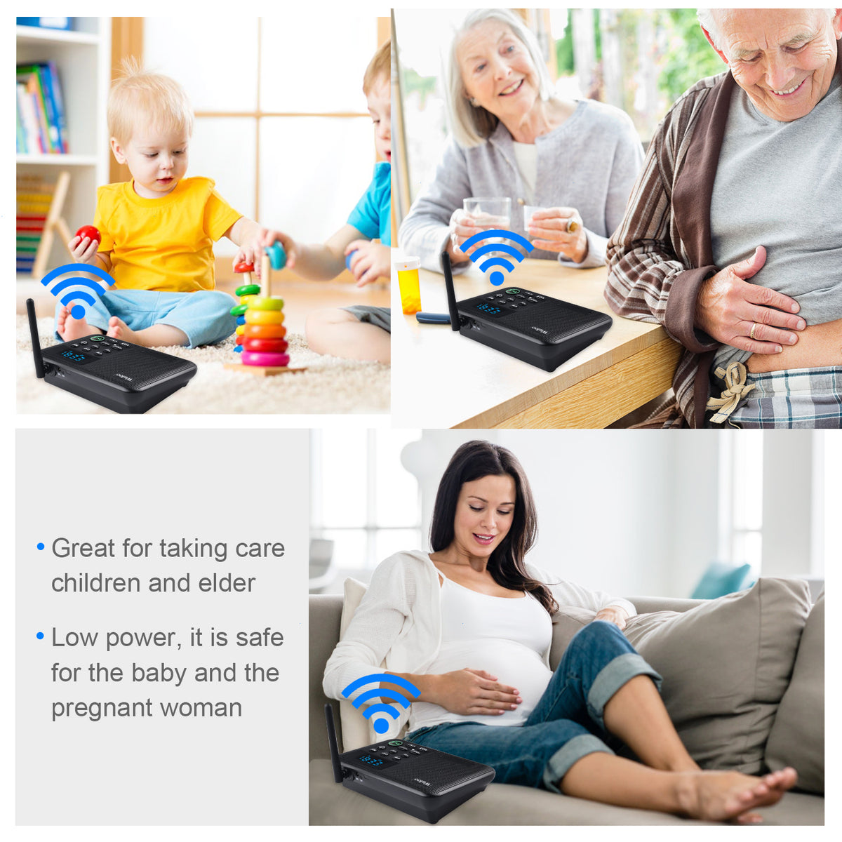 Wuloo Wireless Intercoms System for Home Office WL888 ( 3 packs, Black ...