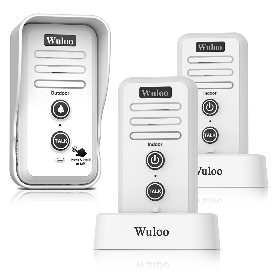 Wuloo Wireless Intercom Doorbell ( 1&2, White )