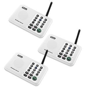 Wuloo Wireless Intercoms System for Home Office WL666 ( 3 packs, White )