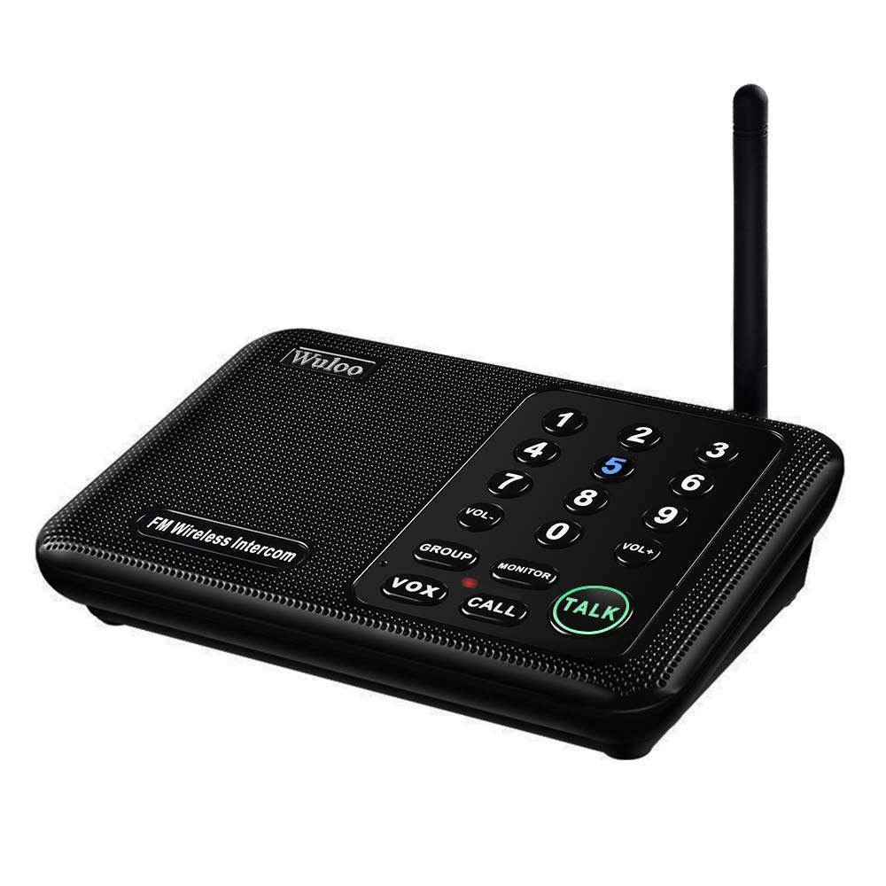 Wuloo Wireless Intercoms System for Home Office WL666 ( 1 pack, Black ...