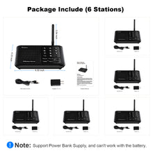 Load image into Gallery viewer, Wuloo Wireless Intercoms System for Home Office WL666 ( 6 packs, Black )